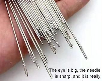 Large Eye Sewing Needle Set (29PCS) – Stainless Steel Embroidery, Cross Stitch, and Crafting