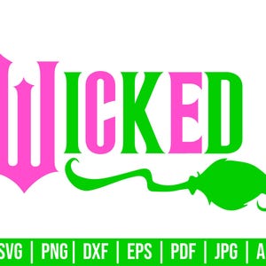 Böser Besen und Zauberstab SVG, böser Besen und Zauberstab Clipart, Elphaba Glinda SVG, Schnittdateien für Cricut, Geschenk für sie, trendiges Design