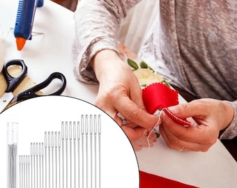 25pcs Stainless Steel Sewing Needles Home Threading Embroidery Stitching Tools