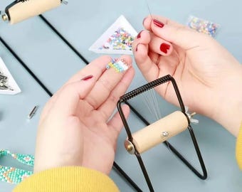 Large Adjustable Metal Bead Loom Kit for Jewelry Making