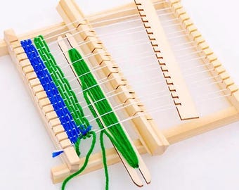 Bouwpakket mini-breigetouw: houten weefgetouw voor kinderen en beginners
