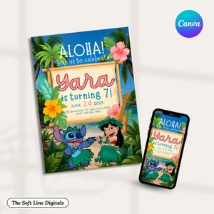 Stitch Birthday Invitation: Editable Lilo & Stitch Party Invite (Digital Download)