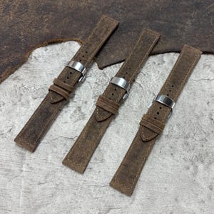 Storlek 18/20/22 mm Vintage läderarmband/utfällbart spänne #143J