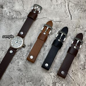 Vintage Open-ended Strap Band for Fixed Wire Lug Watch Size 18/20/22/24mm #492