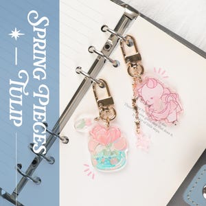 Spring Pieces : Tulip Keychains (2 Designs)