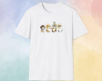 Beer Mofusand T-Shirt | Funny Cat Drinking Tee | Kawaii Alcohol Humor Shirt | Soft Unisex Gift for Him or Her | Cute Japanese Style