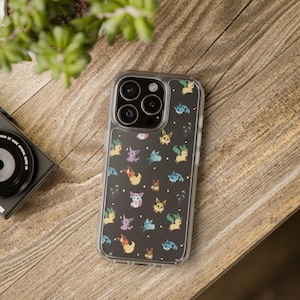 Eeveelution Phone Case | Cute Pokemon-Inspired Clear Case for iPhone, Samsung & Pixel | Vibrant Kawaii Gift for Gamers and Anime Fans