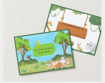 Animal Themed Busy Book Digital Download Supporting Children’s Learning and Development