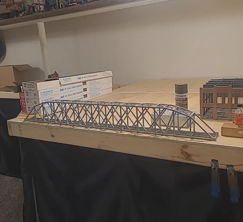 HO SCALE 49.5 Inch Arch Truss Bridge Single Track 
