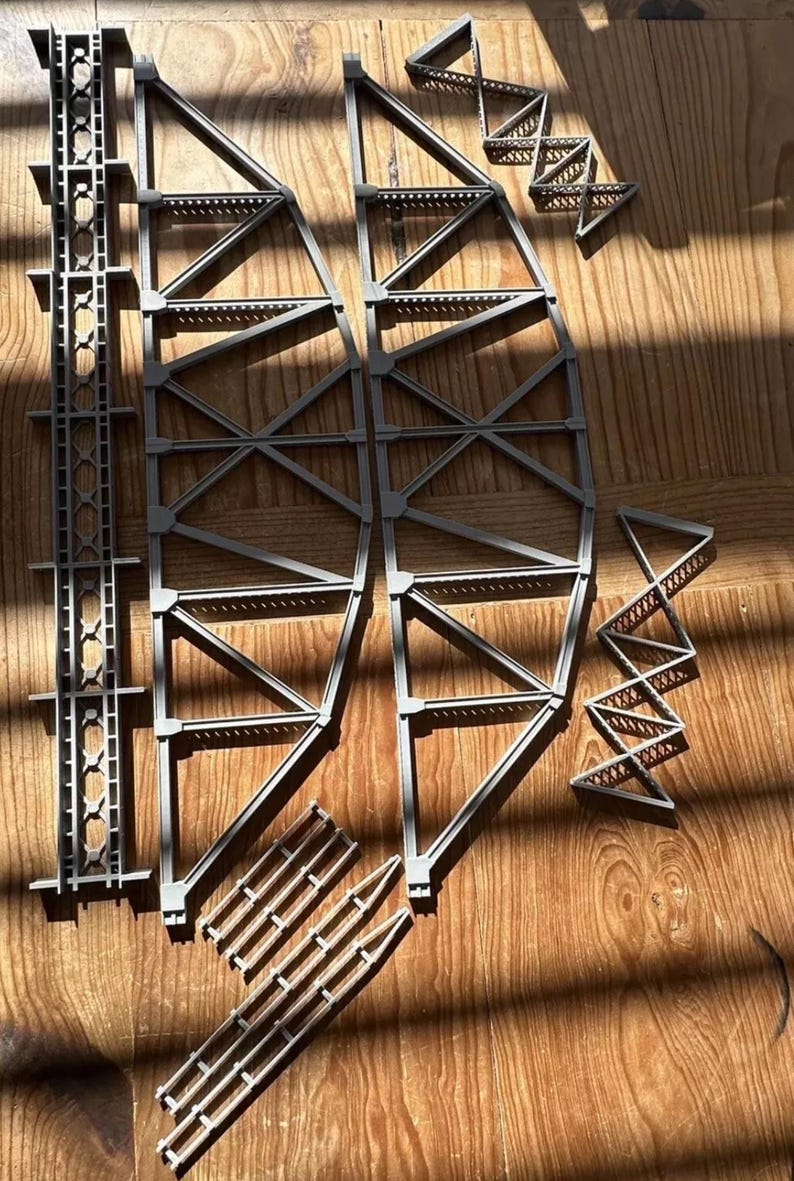 HO Scale Truss Bridge 21 Inches “unassembled Kit” - Etsy