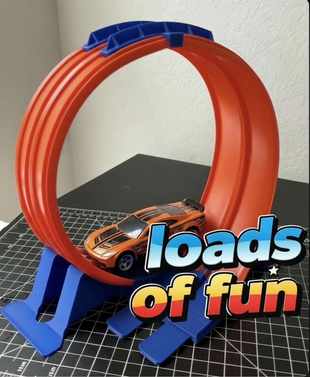 Double Track Loop Hot Wheels Compatible Double Track Loop “track Not Included” Glue ...