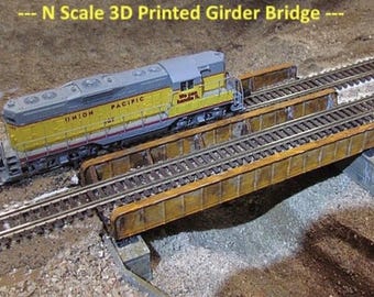 N Scale Plate Double Girder Bridge With “Concrete Abutments”
