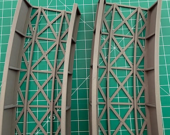 HO Scale Truss Girder Bridge set of 2 "Different Radiuses"