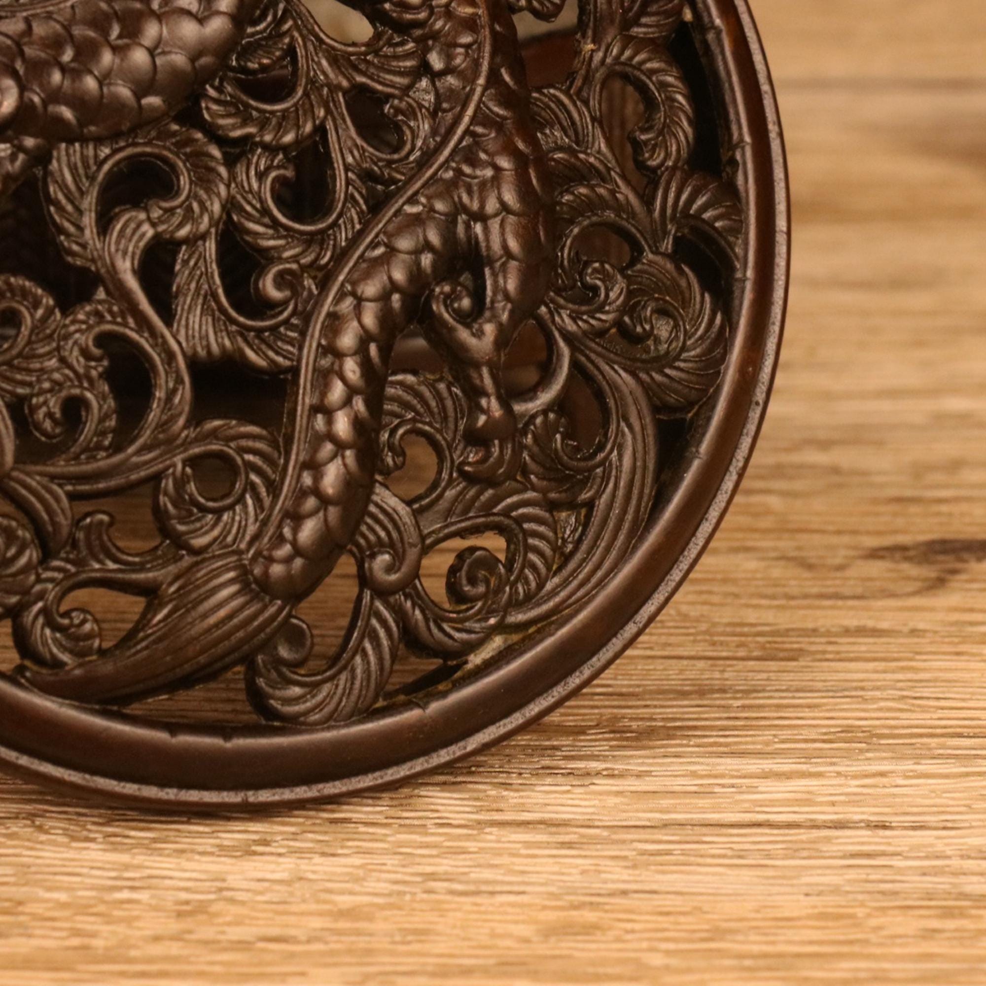 ヴィンテージブロンズ彫刻の龍の香炉、風水像 - Etsy 日本