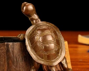 ブロンズ彫刻の亀の像。精巧な作品、魅惑的な作品。 - Etsy 日本
