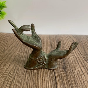 Statua di mani in bronzo scolpito d'epoca, statua Fengshui