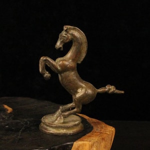 Vintage bronze carved horse tea pet figurines, Fengshui statue, Tea Pet Statue