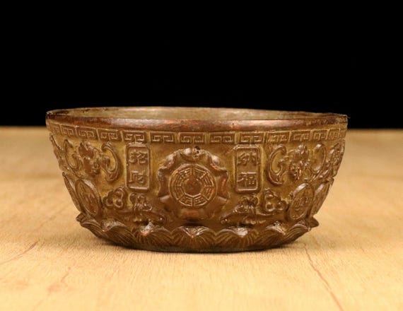 ヴィンテージボウル 器 オブジェ ブロンズ