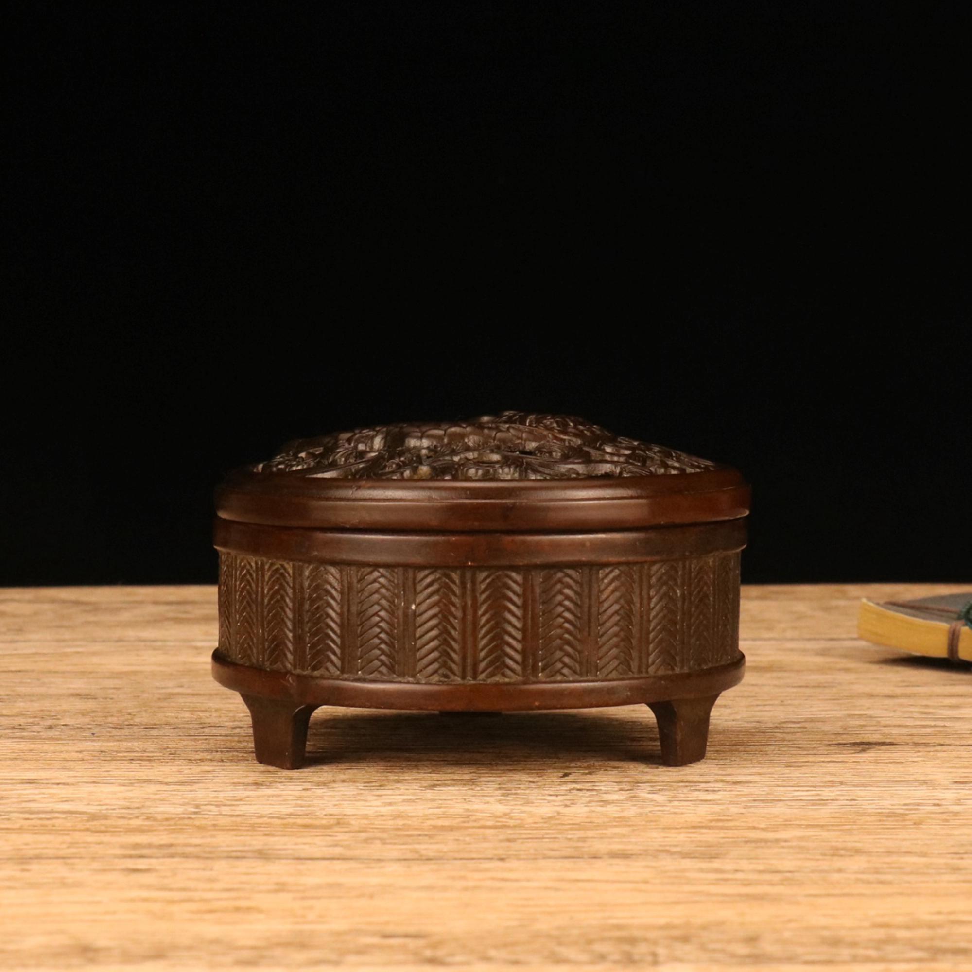 ヴィンテージブロンズ彫刻の龍の香炉、風水像 - Etsy 日本