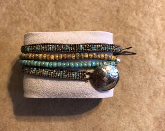 Beaded wrap bracelet