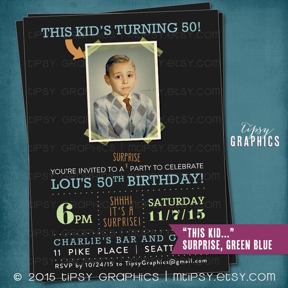 milestone surprise birthday party invite this kids etsy surprise birthday party invite
