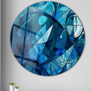 Arte murale in vetro temperato, Arte murale in vetro colorato, Design di piastrelle a mosaico, Arte murale panoramica, Design astratto 3D, Grande arte murale in vetro