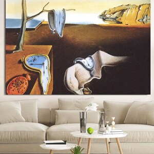 Salvador Dalí: La persistencia de la memoria, Arte mural de Salvador Dalí, Póster de Salvador Dalí, Impresión de Salvador Dalí, Obra maestra en lienzo, Lienzo de Dalí