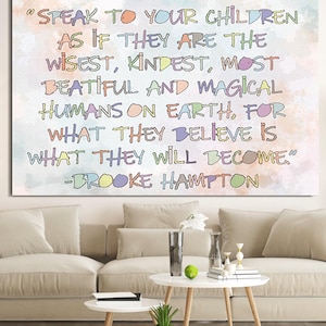 Citazioni motivazionali da parete, Parla ai tuoi figli, Citazioni di leader ispiratori, Poster motivazionali, Arte murale extra large