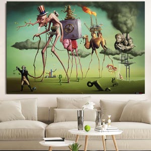 Salvador Dali The American Dream, Salvador Dali Wall Art, Salvador Dali Poster, Salvador Dali Print, Master Piece Canvas Art, Dali Canvas