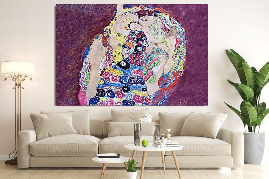 Gustav Klimt the Virgin, Surrealist Wall Art, Extra Large Wall Art ...