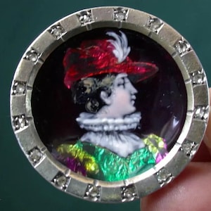 french antique vintage victorian sterling silver enamel 16 rose diamonds 0.50ctw pin brooch limoges