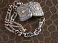 Antique Victorian Sterling Silver Photo Locket Fob Chain,layaway available (DDP paid by me) USA read product logo