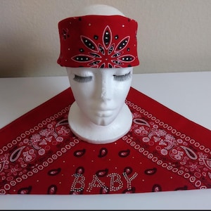 Rhinestone Bandana&#39;s Bling Headgear Biker Headband Workout/Yoga Headwrap