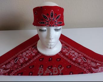Rhinestone Bandana&#39;s Bling Headgear Biker Headband Workout/Yoga Headwrap