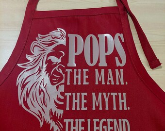 Pops the Man, the Myth, the Legend Apron | Father's Day Gift