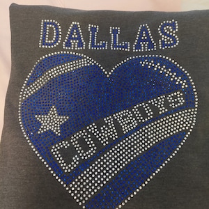 Dallas Cowboy Rhinestone Tshirt/Crewneck Sweatshirt