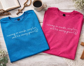 Snacks Scripture His Grace Tee | Christian Tshirt