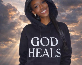 Custom Christian Hoodie | God Heals w/verse | unisex style |  Gift