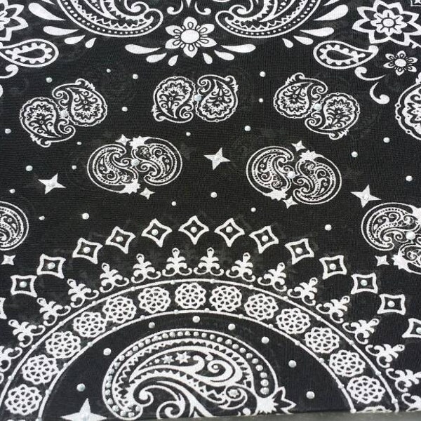 Bling Bandana | Rhinestone Bandana | Black Rhinestone Bandana | Biker Style Headgear | Wrap | Great for Working Out | Yoga | Running