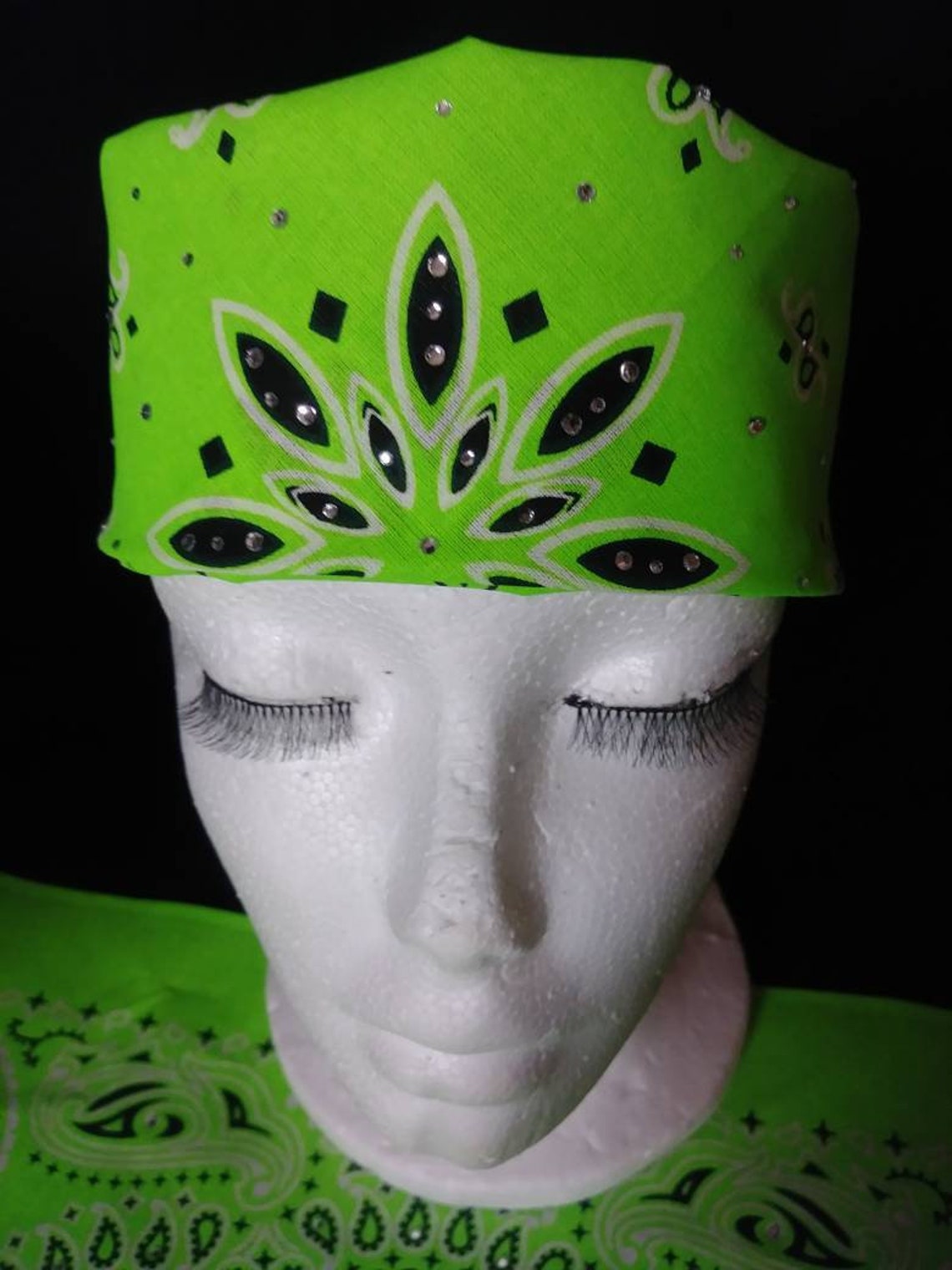 Rhinestone Bandana's Bling Headgear Biker Headband Etsy