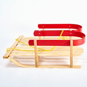 Presidents Day Sale - Canadian Handcrafted from Ontario Ash Hardwood, Heirloom Preassembled Masterpiece Twin Sled. Baby, Toddler Dual Sleigh