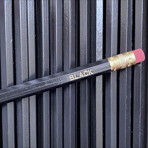 BLACK custom pencils - set of 5 - the perfect BLACK pencil