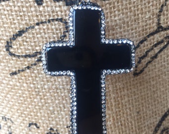 Black Agate & Crystal Necklace