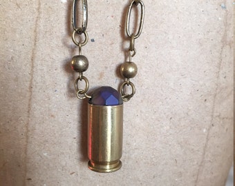 XL Galaxy Stone with 45 Bullet Casing Necklace