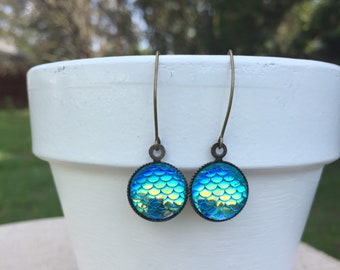 Mermaid Scale Drop Earrings