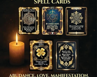 Witch Spell Cards: Abundance, Love, Luck, Healing (Digital Deck) Good