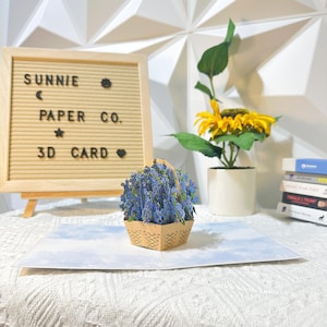 3D pop-up bloemenkaarten – set van 2 handgemaakte wenskaarten – bloemenmandkaarten voor verjaardag, bedankt, alle gelegenheden