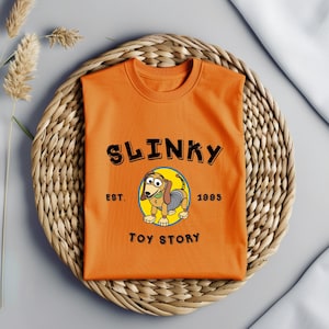 Slinky Dog Toy Story T-Shirt, Stretchy Spring Pup Pixar Tee, Funny Retro Disney Shirt for Kids, Boys, Dog Lovers & Park Day Outfits