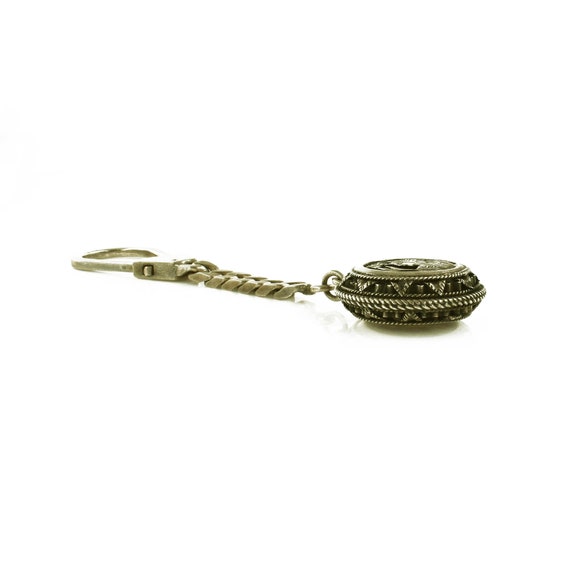 Egyptian Revival Sterling Silver Keychain Fob, Vi… - image 7