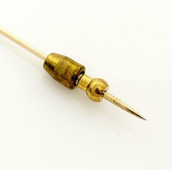 Vintage Gold and Diamond Stickpin, 3 Tone Gold, T… - image 9